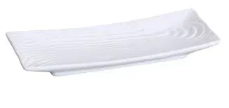 Yanco FU-2108 8x3.125-Inch Porcelain Fuji Rectangular Plate, 36/CS