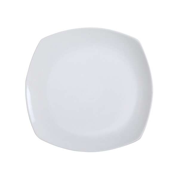 Yanco FU-308 8-Inch Porcelain Fuji Square Flat Plate, 36/CS