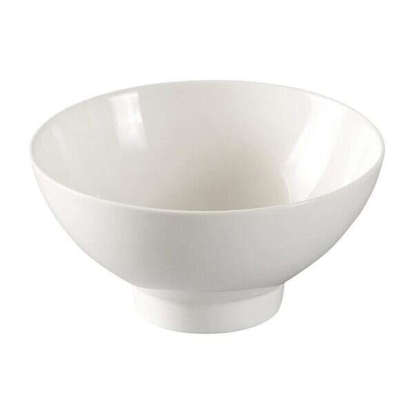 Yanco FU-806 18 Oz 6x3-Inch Porcelain Round Fuji Bone White Salad Bowl, 36/CS
