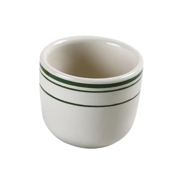 Yanco GB-45 4.5 Oz 3.375x2.25-Inch Porcelain Green Band Chinese Tea Cup, 36/CS