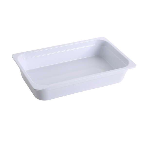 Yanco GN-121 8L GN Pan 20.87x 12.8x 3.94-Inch Rectangular White Melamine 1/1 Pan, 3/CS