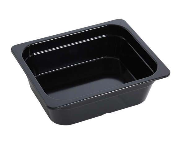 Yanco GN-213BK 3.6L GN Pan 12.8x 10.43x 3.94-Inch Rectangular Black Melamine 1/2 Pan, 6/CS