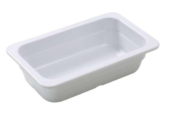 Yanco GN-610 10.43x 6.38x 2.56-Inch GN Pan Rectangular White Melamine 1/4 Pan, 6/CS