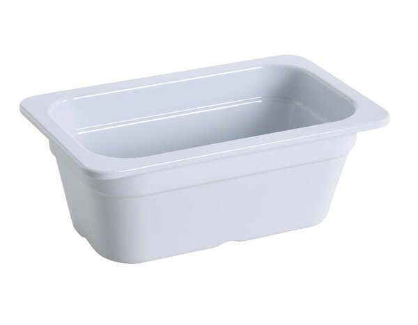 Yanco GN-611 1.5L GN Pan 10.43x 6.38x 3.94-Inch Rectangular White Melamine 1/4 Pan, 6/CS