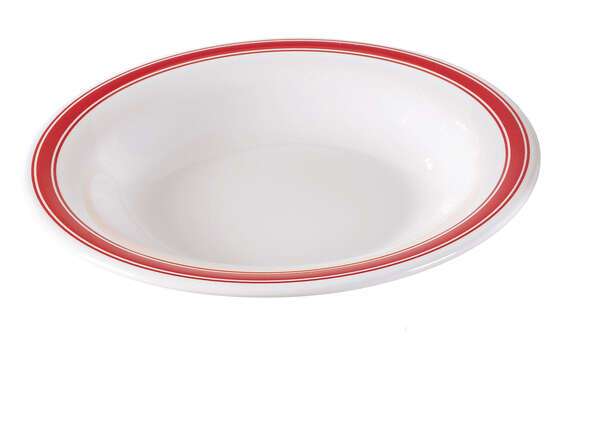 Yanco HS-5809 13 Oz Houston Melamine Round White Pasta Bowl, 24/CS