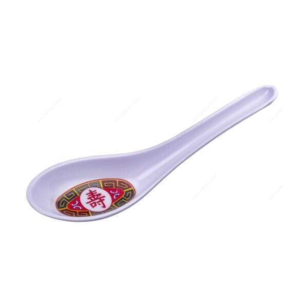 Yanco LG-7003 5.5-Inch Longevity Asian Style Melamine White Spoon, 120/CS
