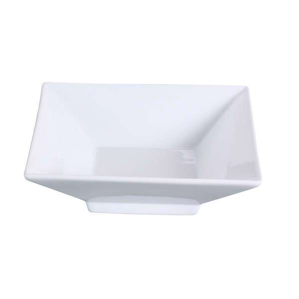 Yanco LK-404 4 Oz 4.5-Inch Lion King Porcelain Square Super White Dish With Foot, 36/CS