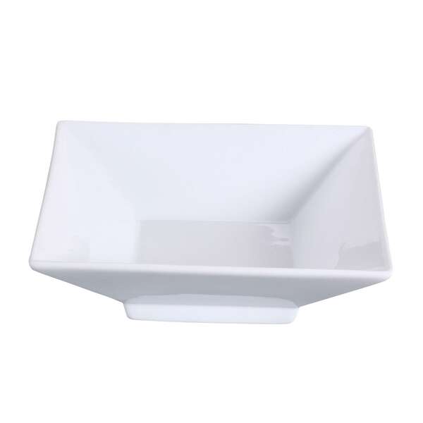 Yanco LK-410 64 Oz 10.75-Inch Lion King Porcelain Square Super White Dish With Foot, DZ
