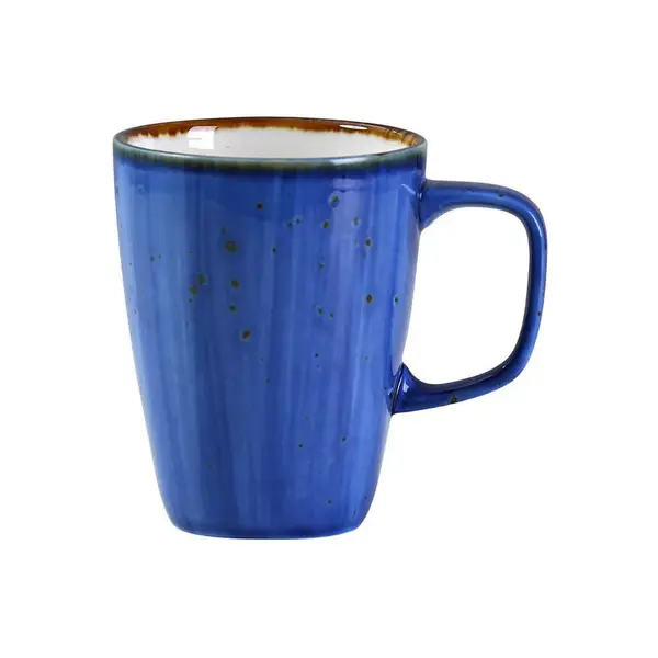 Yanco LY-503BU 10 Oz 3.25x4-Inch Lyon Blue Porcelain Round Blue Mug, 36/CS