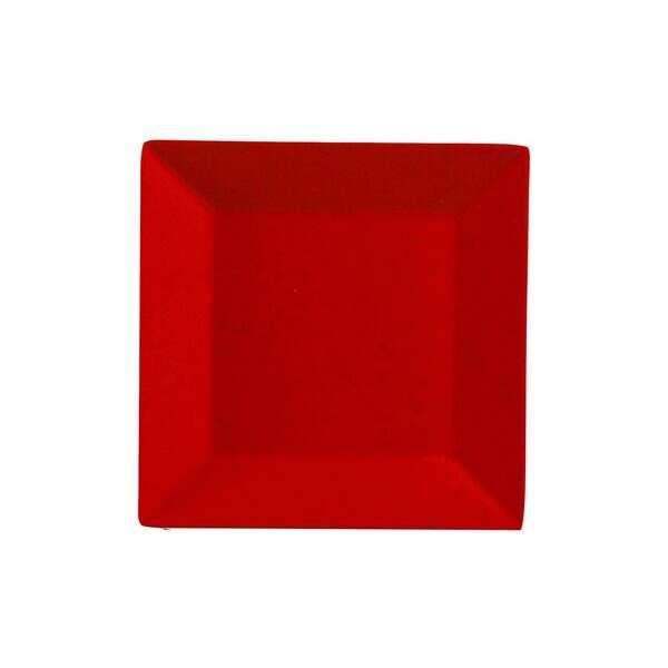 Yanco ME-114 14-Inch Mexico Melamine Square Red Plate, DZ