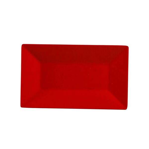 Yanco ME-216 16x9.5-Inch Mexico Melamine Rectangular Red Plate, DZ