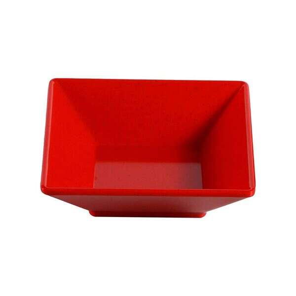 Yanco ME-307 22 Oz Mexico Melamine Square Red Deep Plate, 48/CS