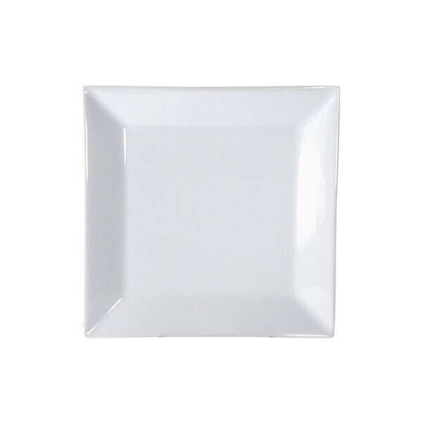 Yanco ML-112 12-Inch Mainland Porcelain Square White Plate, DZ