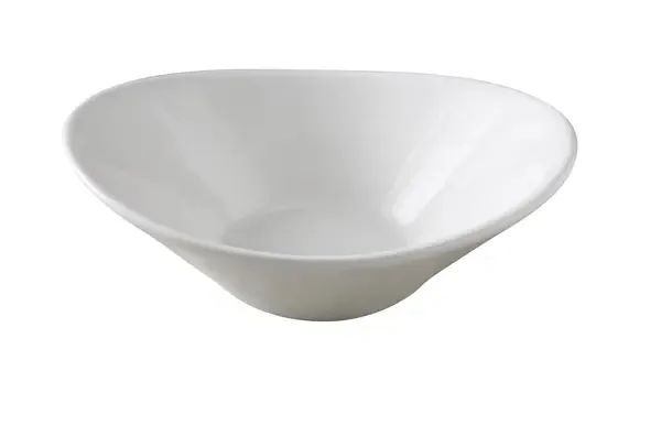 Yanco ML-709 22 Oz 9x7.25x2.5-Inch Mainland Porcelain Oval White Salad Bowl, DZ