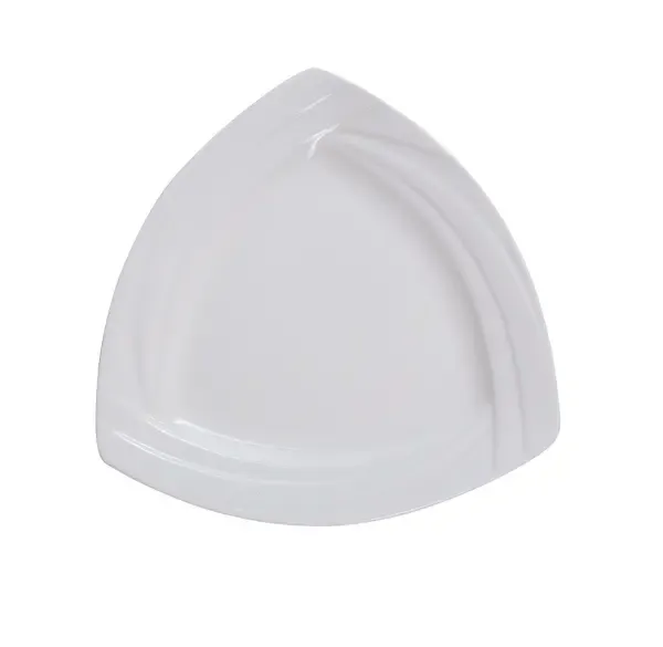 Yanco MM-10-TR 10-Inch Miami Porcelain Triangle White Plate, DZ
