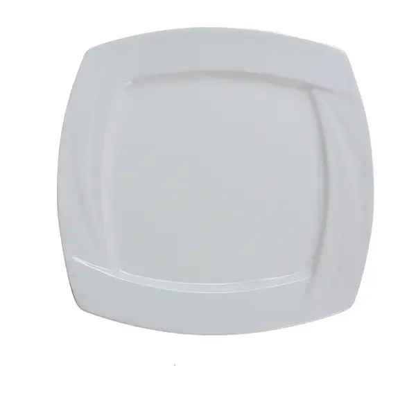 Yanco MM-12-SQ 12-Inch Miami Porcelain Square White Plate, DZ