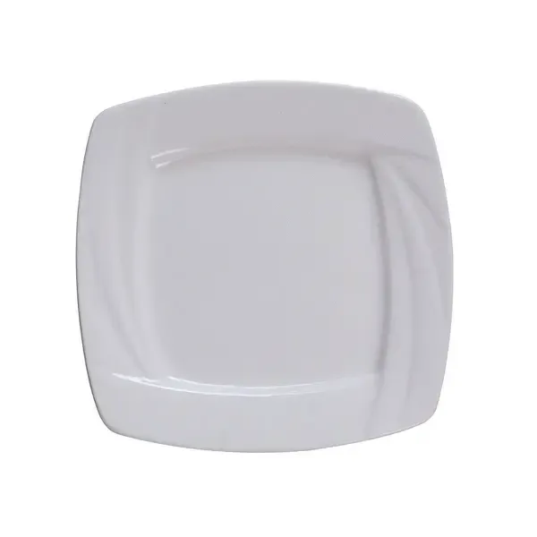 Yanco MM-6-SQ 6-Inch Miami Porcelain Square White Plate, 36/CS