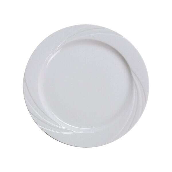 Yanco MM-9 9.75-Inch Miami Porcelain Round White Plate, 24/CS