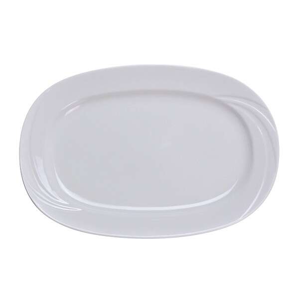 Yanco MM-94 14x10-Inch Miami Porcelain Rectangular White Platter, DZ