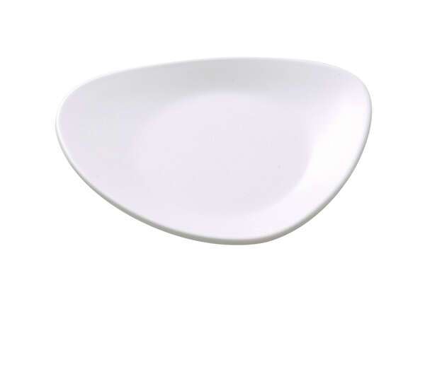 Yanco MO-106 6x4.5-Inch Moderne Melamine Triangle White Plate, 48/CS