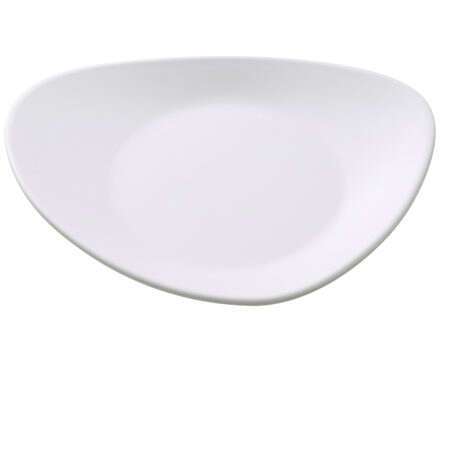 Yanco MO-112 12x10.5-Inch Moderne Melamine Triangle White Plate, DZ