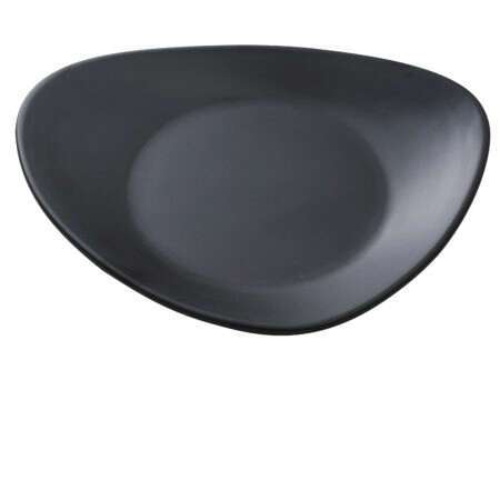 Yanco MO-112BK 12x10.5-Inch Moderne Melamine Triangle Black Plate, DZ