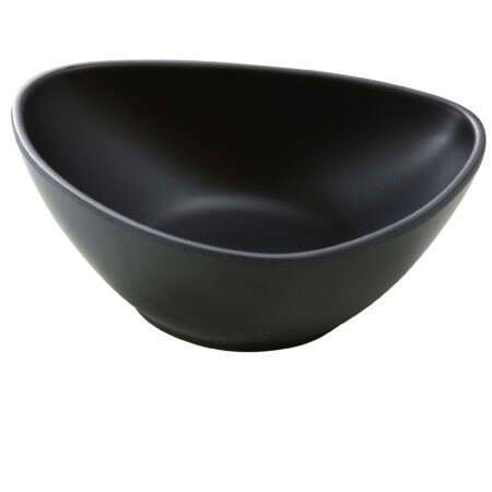 Yanco MO-206BK 6x4.5x2-Inch Moderne Melamine Black Triangle Deep Plate, 48/CS