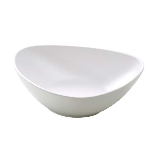Yanco MO-209 9x7x2.5-Inch Moderne Melamine White Triangle Deep Plate, 24/CS