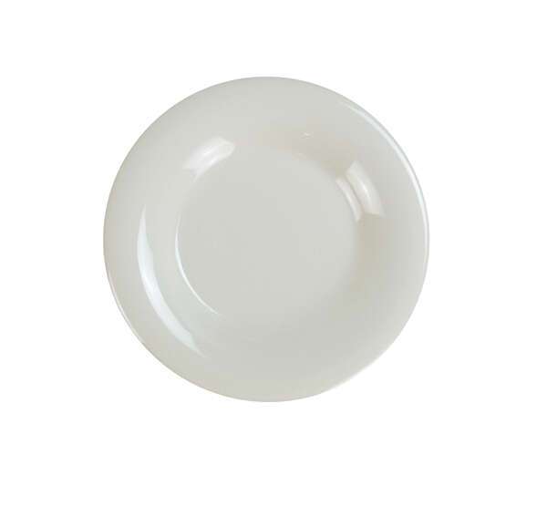 Yanco MS-006IV 6.5-Inch Milestone Melamine Wide Rim Round Ivory Plate, 48/CS