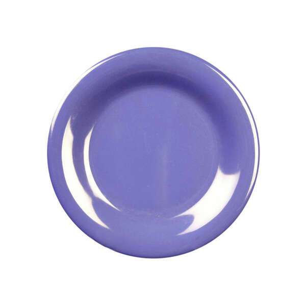 Yanco MS-009BU 9-Inch Milestone Melamine Wide Rim Round Blue Plate, 24/CS
