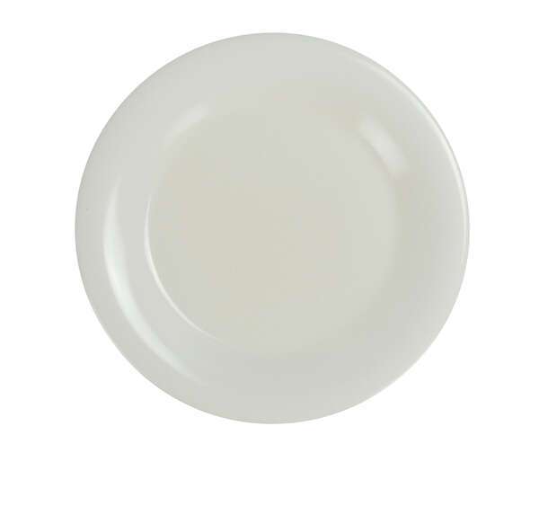Yanco MS-012IV 12-Inch Milestone Melamine Wide Rim Round Ivory Plate, DZ