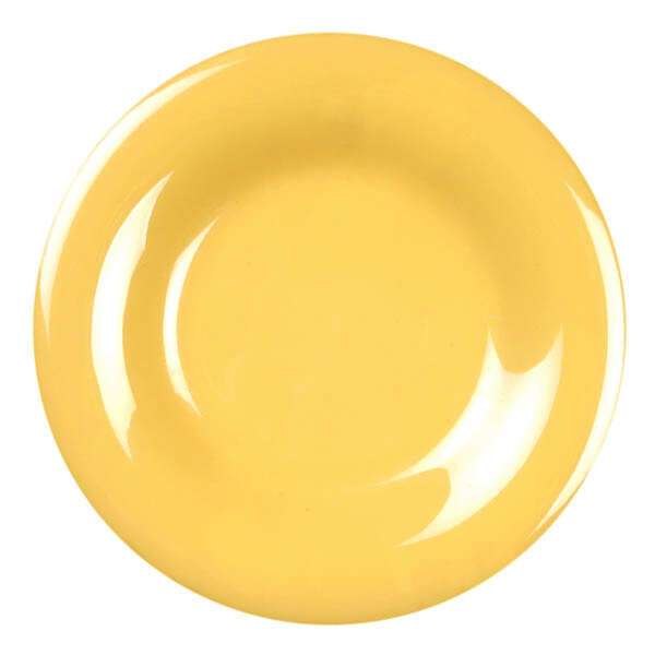 Yanco MS-012YL 12-Inch Milestone Melamine Wide Rim Round Yellow Plate, DZ