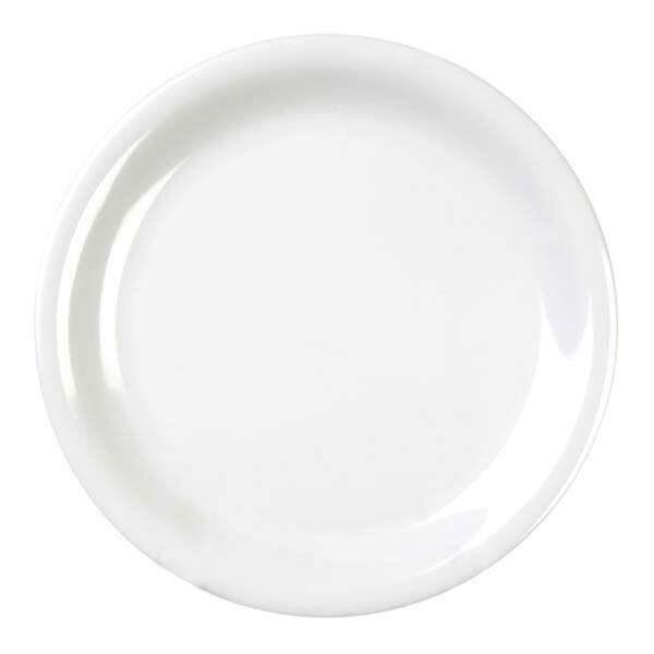 Yanco MS-106WT 6.5-Inch Milestone Melamine Narrow Rim Round White Plate, 48/CS