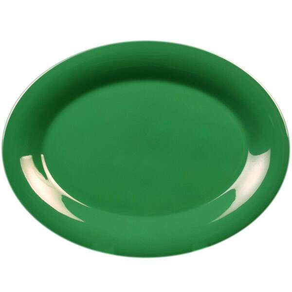 Yanco MS-213GR 13.5x10.5-Inch Milestone Melamine Oval Green Platter, DZ