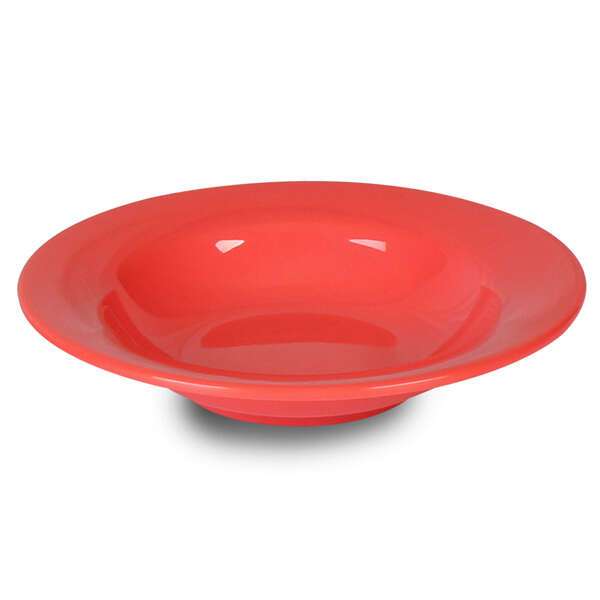 Yanco MS-5712RD 12 Oz Milestone Melamine Round Orange Red Soup Bowl, 48/CS