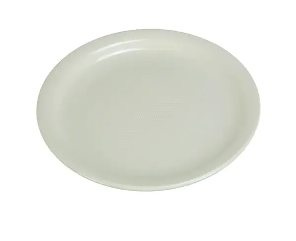 Yanco NR-9 9.5-Inch Normandy Melamine Round American White Plate With Narrow Rim, 24/CS