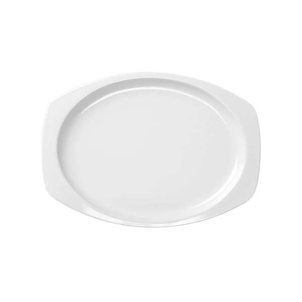 Yanco NS-212W 12.5x9-Inch Nessico Melamine Rectangular White Platter, DZ