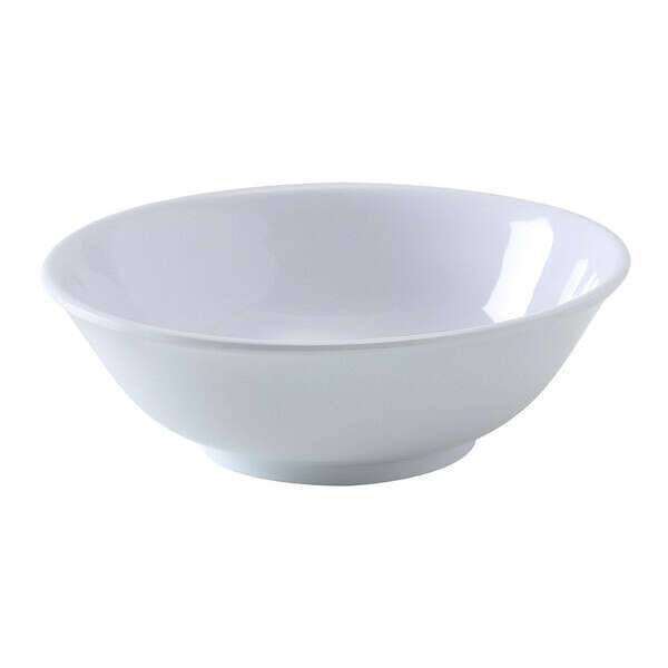 Yanco NS-5095W 87 Oz 11x3.75-Inch Nessico Melamine Deep Round White Rimless Bowl, DZ