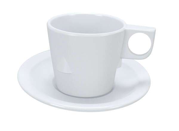Yanco NS-9012W 5.5-Inch Nessico Melamine White Saucer, 48/CS