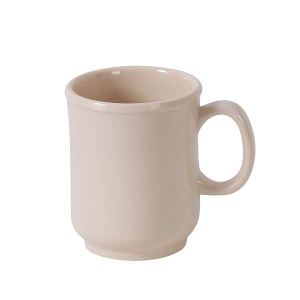 Yanco NS-901T 8 Oz 3x3.625-Inch Nessico Melamine Round Tan Bulbous Mug, 48/CS