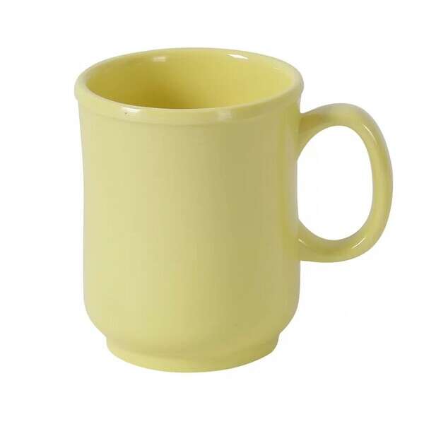 Yanco NS-901Y 8 Oz 3x3.625-Inch Nessico Melamine Deep Round Yellow Bulbous Mug, 48/CS