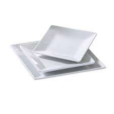 Yanco OK-110 10.5-Inch Osaka Melamine Square White Plate, 24/CS