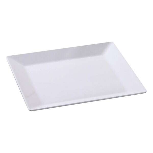 Yanco OK-114 14.5-Inch Osaka Melamine Square White Plate, 6/CS