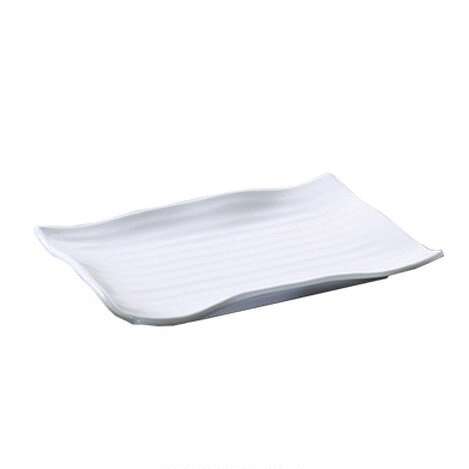 Yanco OK-2416 16x10.5-Inch Osaka Melamine Rectangular White Plate, DZ