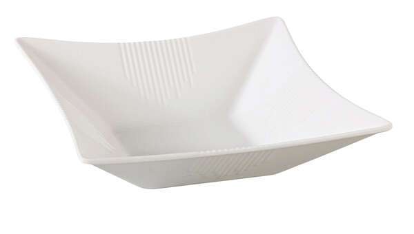 Yanco OK-2541 11x3-Inch Osaka Melamine Square White Seafood Bowl, 12/CS