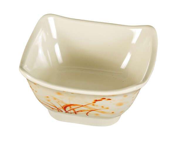Yanco OR-5450 10 Oz 4.75x2.25-Inch Orchis Melamine Square Gold Bowl, 48/CS