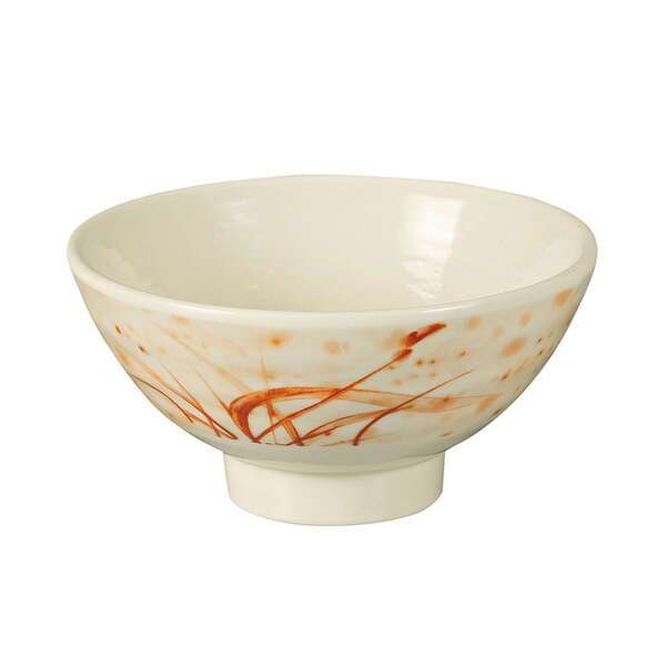 Yanco OR-5705 10 Oz 4.25x2.5-Inch Orchis Melamine Round Gold Rice Bowl, 60/CS