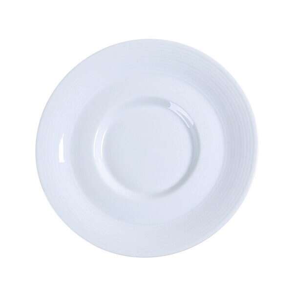 Yanco PA-002 5.5-Inch Paris Porcelain Round Super White Saucer With Smooth Surface, 36/CS