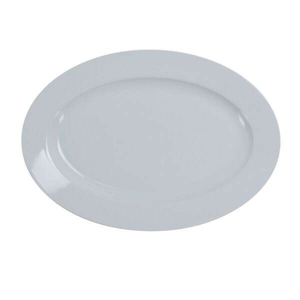 Yanco PA-211 11.75x8.5-Inch Paris Porcelain Round Super White Platter With Smooth Surface, DZ