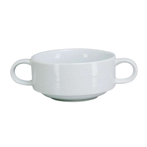 Yanco PA-404 10 Oz 4-Inch Paris Porcelain Round Super White Bouillon Cup With Handle, 36/CS